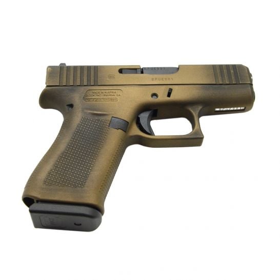 Glock 43X 9mm Pistol, Battleworn Burnt Bronze Glock 43X 9mm Pistol, Battleworn Burnt Bronze