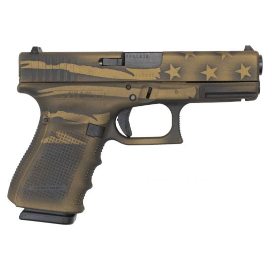 5165502454_1 Glock 23 Gen4 .40 S&W Pistol 10rd 4 Battlefield Grey Distr. Flag - Image 1
