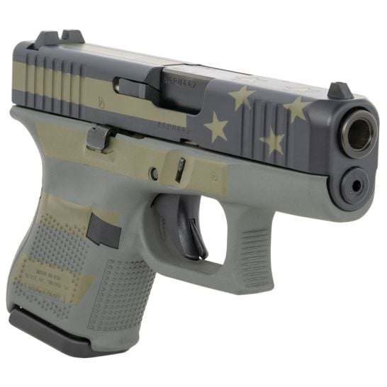 51655144499_3 Glock 26 Gen5 9mm 3.43 10+1rds, Operator Flag Cerakote - Image 1