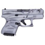 Glock G26 Gen5 9mm 3.5" 10rd Pistol, Battleship Grey Distressed Flag