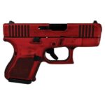 Glock G26 Gen5 Custom Distressed Red Subcompact 9mm 3.43" 10rds, Red