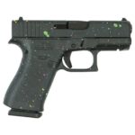 Glock G43X Multi-Color Paint Splatter Subcompact 9mm 3.41" 10rds, Black