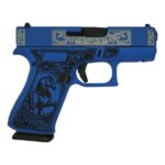 Glock G43X Custom Glock & Horses Subcompact 9mm 3.41" 10rds, Blue