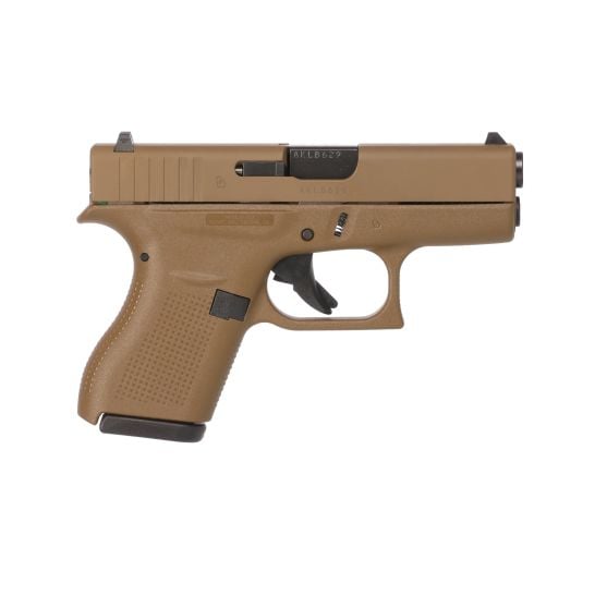 Glock G42 G3 .380 ACP 3.25" 6rd Pistol, Flat Dark Earth