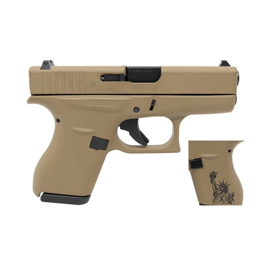 Glock G42 Liberty 3.26" .380acp 6rd Pistol, Barrett Brown - ACG-57095
